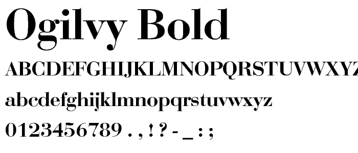 Ogilvy Bold font